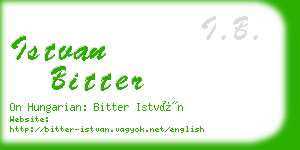 istvan bitter business card